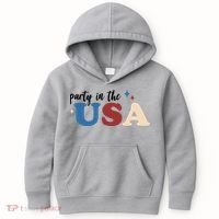 Party In The USA Holiday Festive Kids Hoodie thumb 0