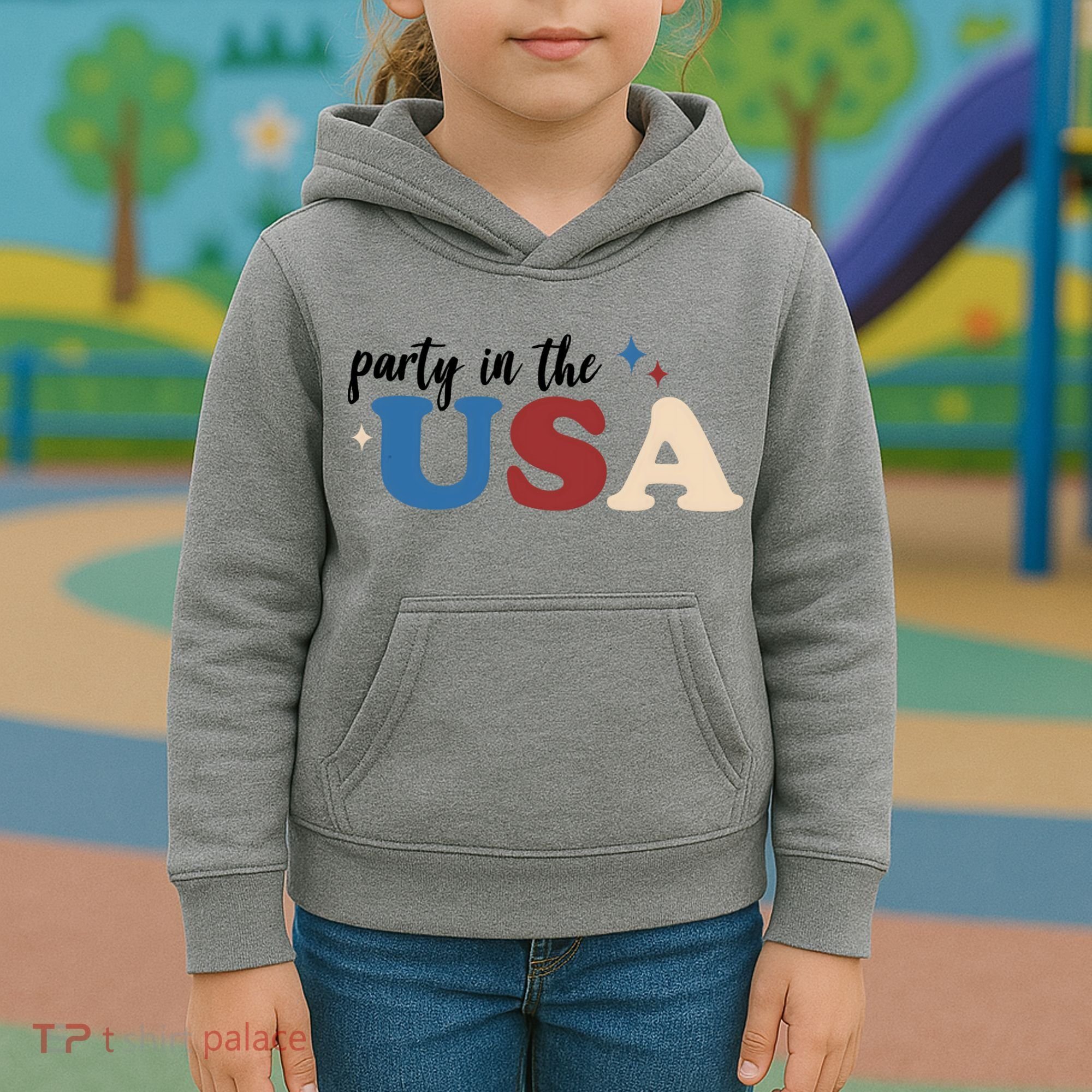 Party In The USA Holiday Festive Kids Hoodie