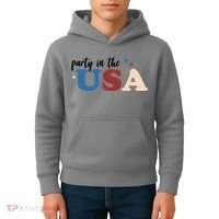 Party In The USA Holiday Festive Kids Hoodie thumb 4