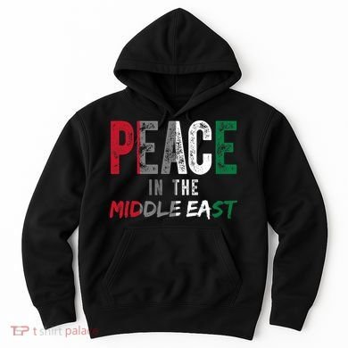 Peace In The Middle East Palestine Flag Hoodie