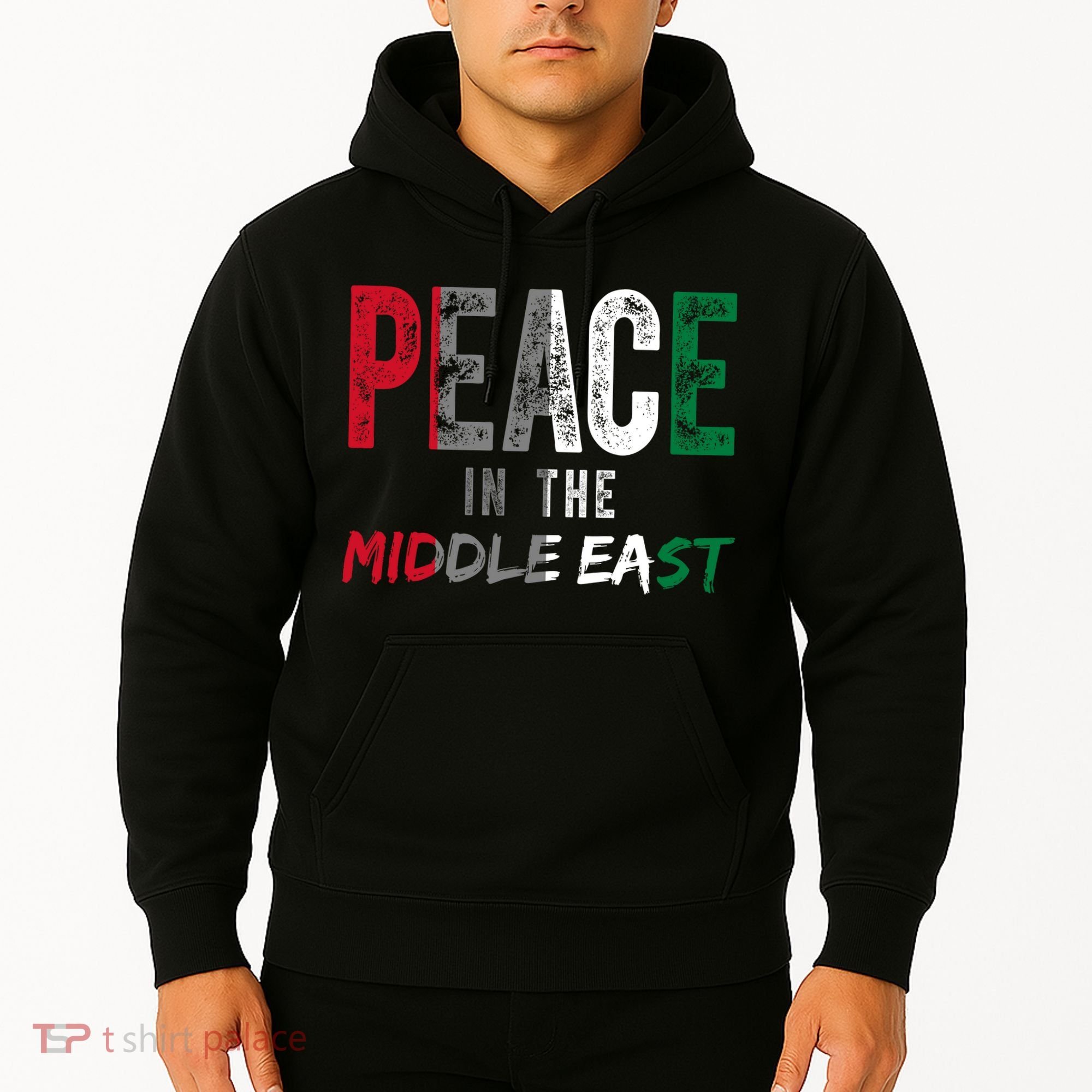Peace In The Middle East Palestine Flag Hoodie