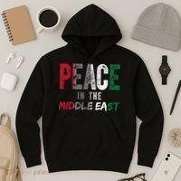 Peace In The Middle East Palestine Flag Hoodie thumb 3