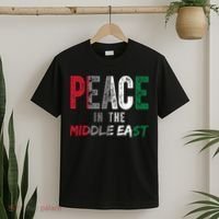 Peace In The Middle East Palestine Flag T-Shirt thumb 2