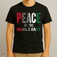 Peace In The Middle East Palestine Flag T-Shirt thumb 3