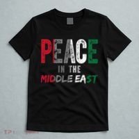 Peace In The Middle East Palestine Flag T-Shirt thumb 5