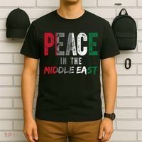 Peace In The Middle East Palestine Flag T-Shirt thumb 6