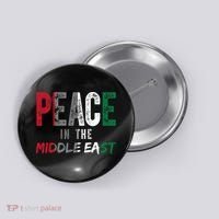 Peace In The Middle East Palestine Flag Button thumb 0