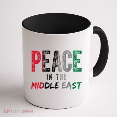 Peace In The Middle East Palestine Flag Coffee Mug back