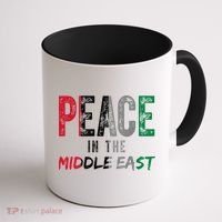 Peace In The Middle East Palestine Flag Coffee Mug thumb 1