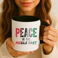 Peace In The Middle East Palestine Flag Coffee Mug thumb 3