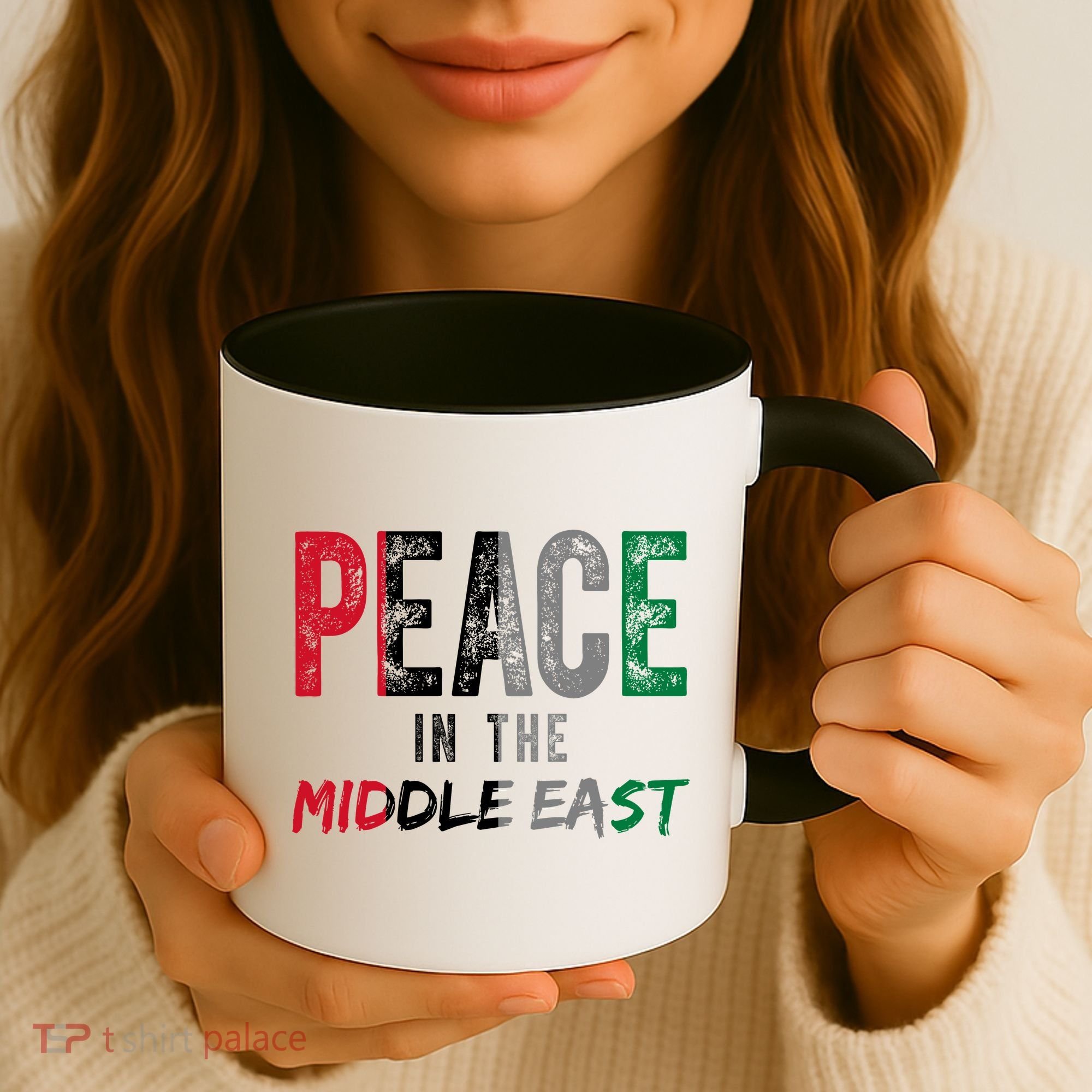 Peace In The Middle East Palestine Flag Coffee Mug