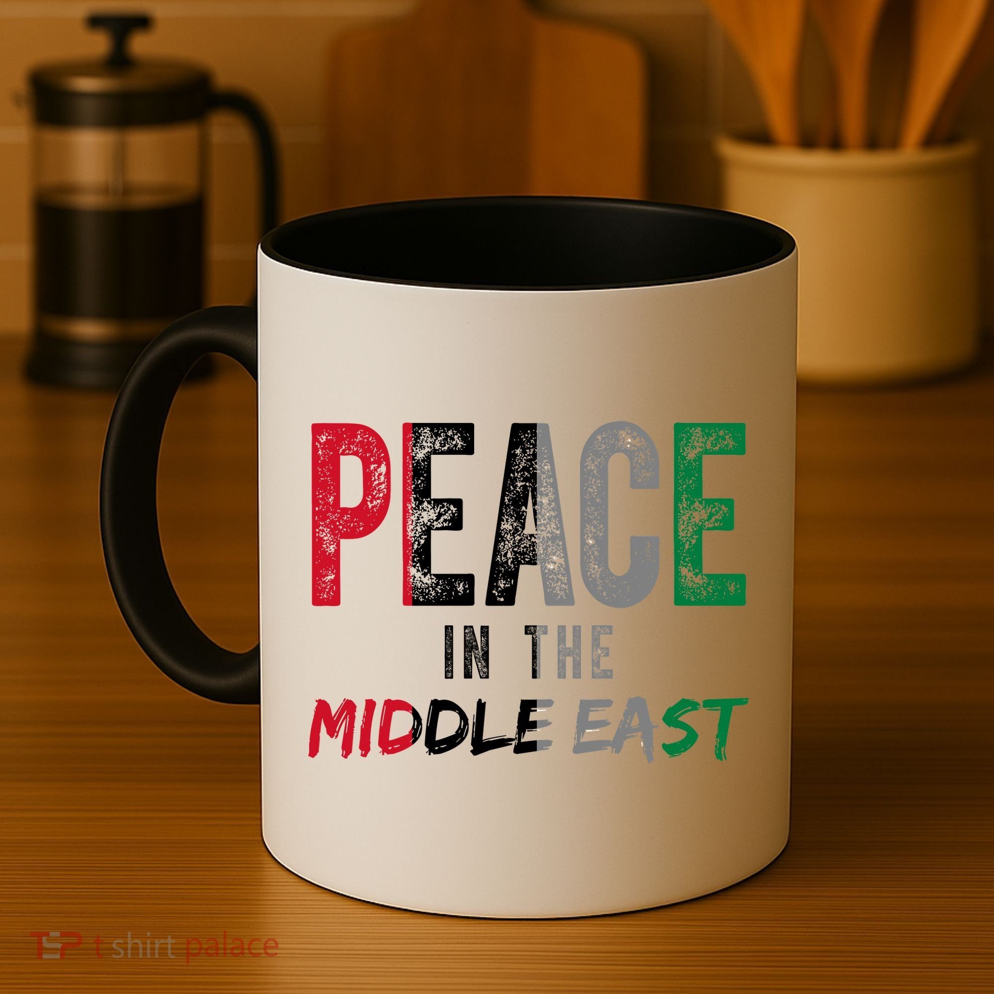 Peace In The Middle East Palestine Flag Coffee Mug