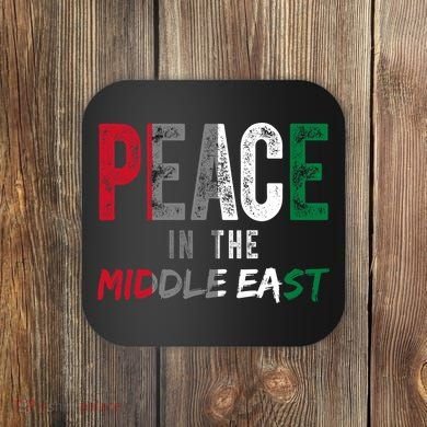 Peace In The Middle East Palestine Flag Coaster