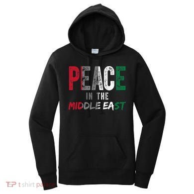 Peace In The Middle East Palestine Flag Women's Hoodie
