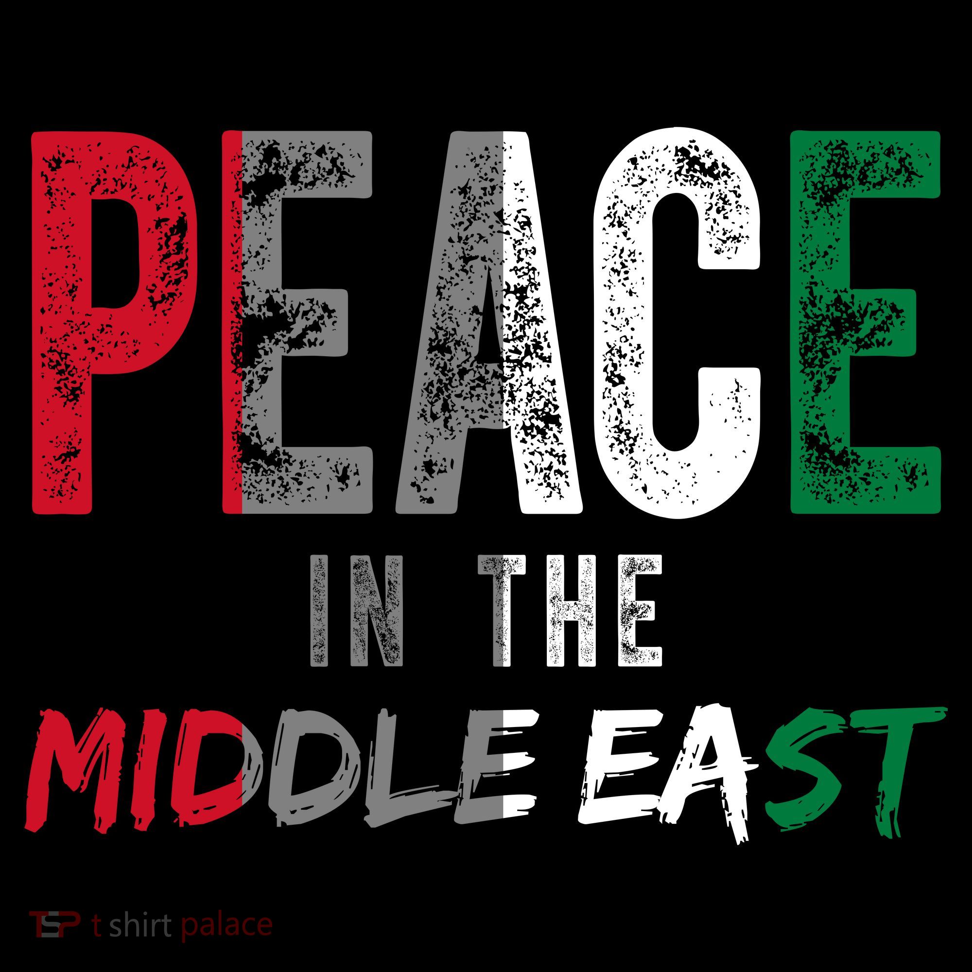 Peace In The Middle East Palestine Flag Women's Hoodie