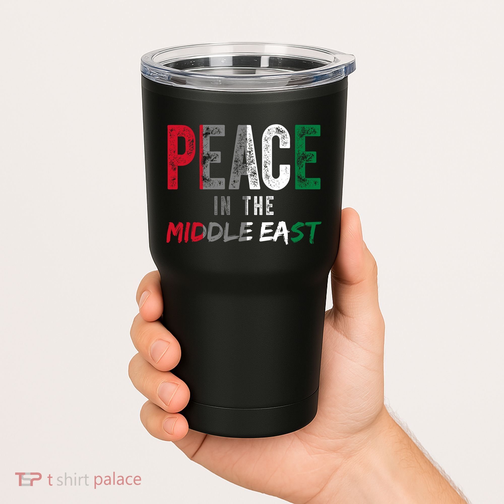 Peace In The Middle East Palestine Flag Tumbler