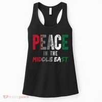 Peace In The Middle East Palestine Flag Women's Tank Top thumb 0
