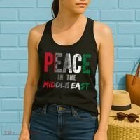 Peace In The Middle East Palestine Flag Women's Tank Top thumb 2