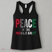Peace In The Middle East Palestine Flag Women's Tank Top thumb 3