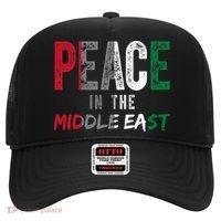Peace In The Middle East Palestine Flag Hat thumb 0