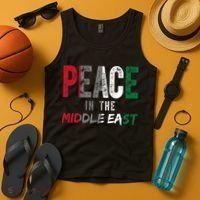 Peace In The Middle East Palestine Flag Tank Top thumb 4