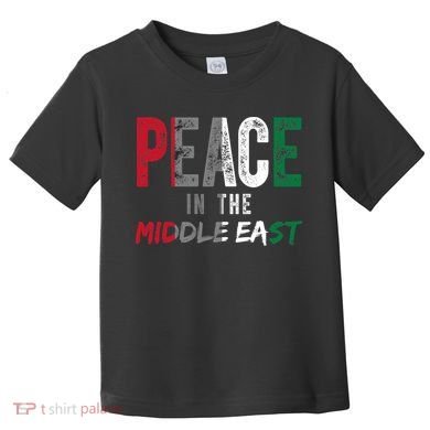 Peace In The Middle East Palestine Flag Toddler T-Shirt