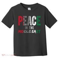 Peace In The Middle East Palestine Flag Toddler T-Shirt thumb 0