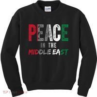 Peace In The Middle East Palestine Flag Kids Sweatshirt thumb 0