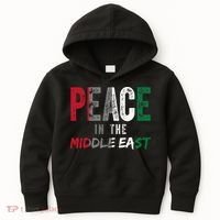 Peace In The Middle East Palestine Flag Kids Hoodie thumb 0