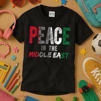Peace In The Middle East Palestine Flag Kids T-Shirt thumb 3