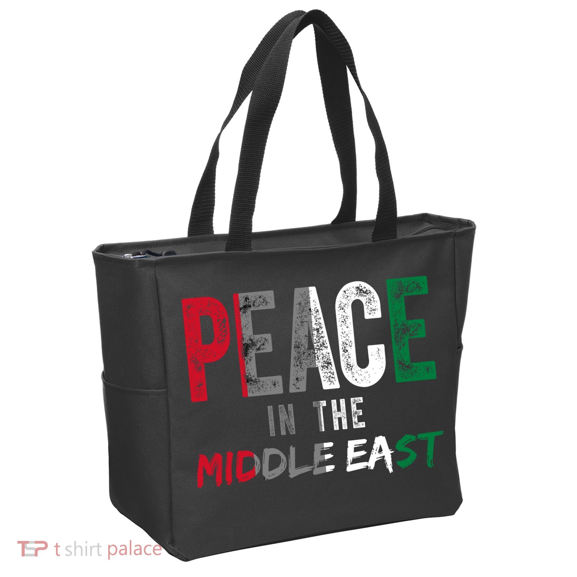 Peace In The Middle East Palestine Flag Tote Bag