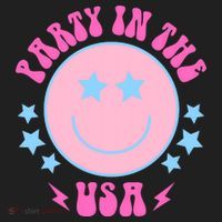 Party In The USA Retro Star Smile Women's Sweatshirt thumb 2