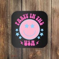Party In The USA Retro Star Smile Coaster thumb 0