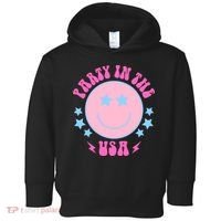Party In The USA Retro Star Smile Toddler Hoodie thumb 0