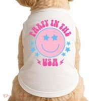 Party In The USA Retro Star Smile Doggie Tank thumb 0