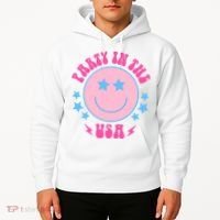 Party In The USA Retro Star Smile Hoodie thumb 2