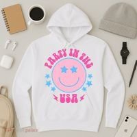 Party In The USA Retro Star Smile Hoodie thumb 3