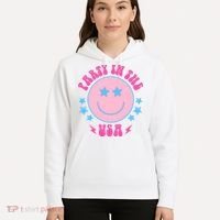 Party In The USA Retro Star Smile Hoodie thumb 5