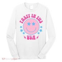 Party In The USA Retro Star Smile Long Sleeve Shirt thumb 0