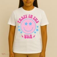Party In The USA Retro Star Smile T-Shirt thumb 4