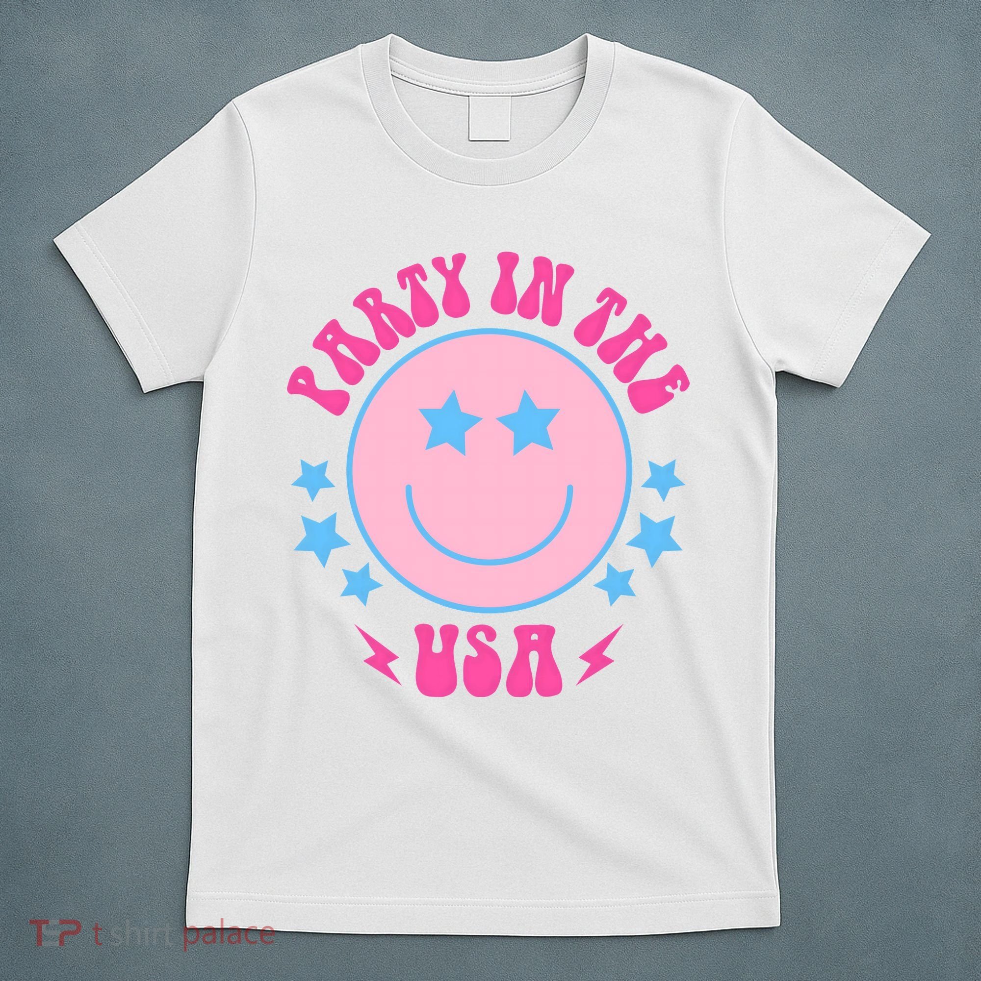Party In The USA Retro Star Smile T-Shirt