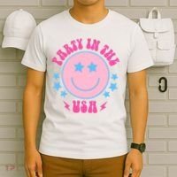 Party In The USA Retro Star Smile T-Shirt thumb 6