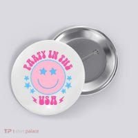 Party In The USA Retro Star Smile Button thumb 0