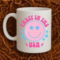 Party In The USA Retro Star Smile Coffee Mug thumb 2
