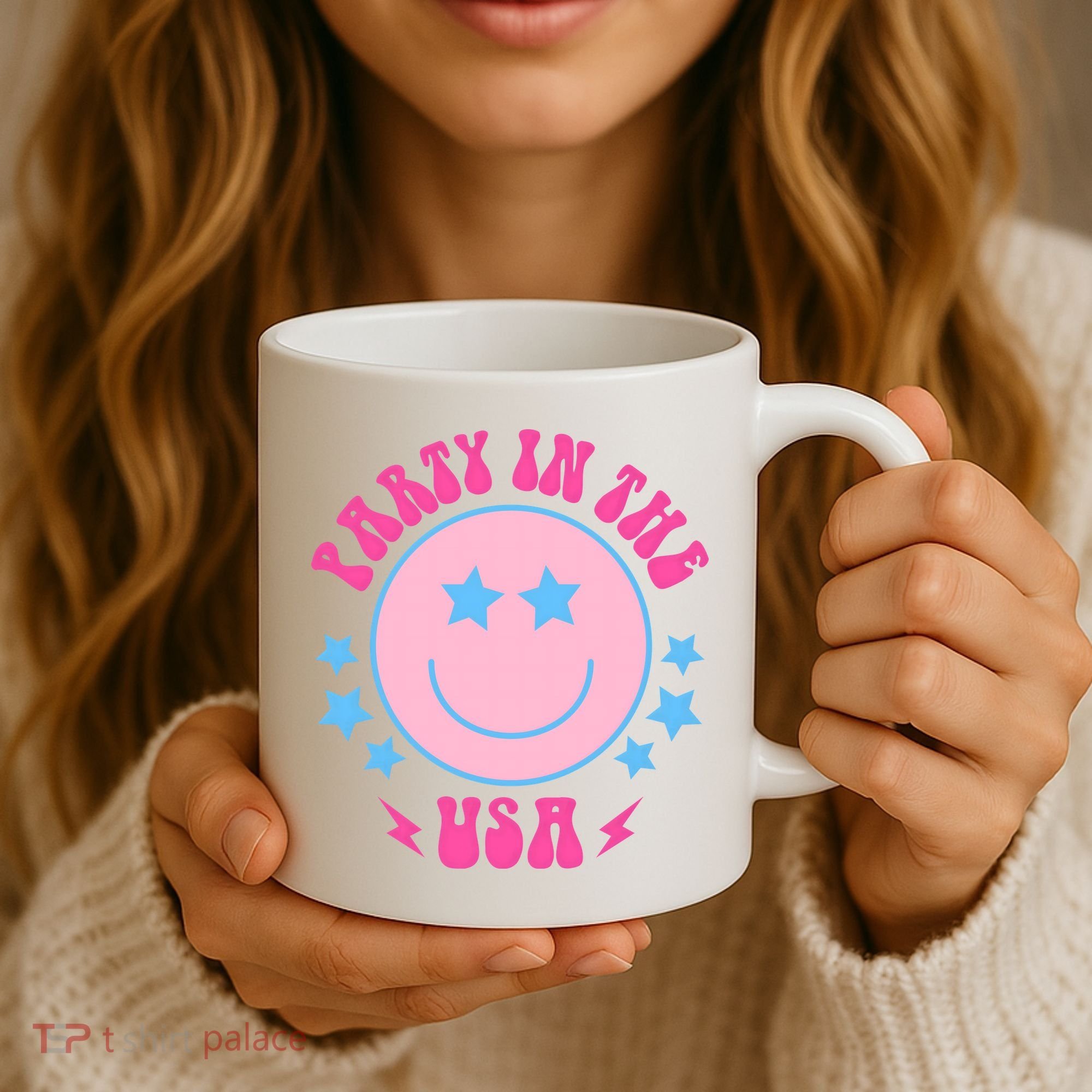 Party In The USA Retro Star Smile Coffee Mug