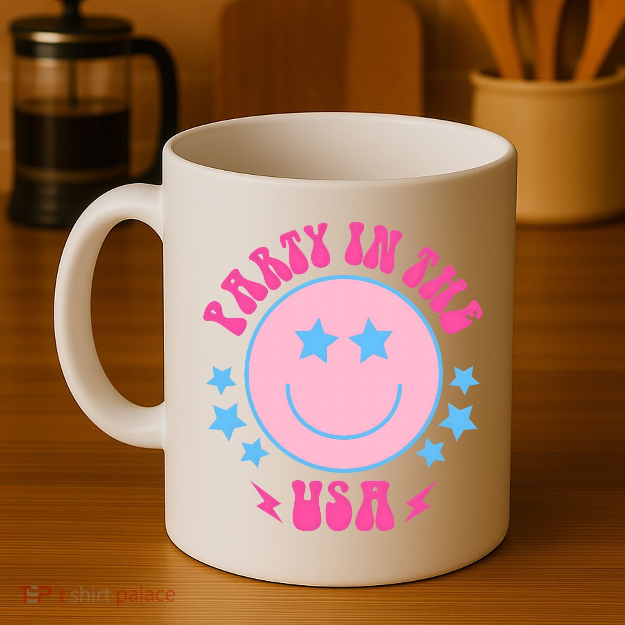 Party In The USA Retro Star Smile Coffee Mug
