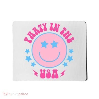 Party In The USA Retro Star Smile Mousepad