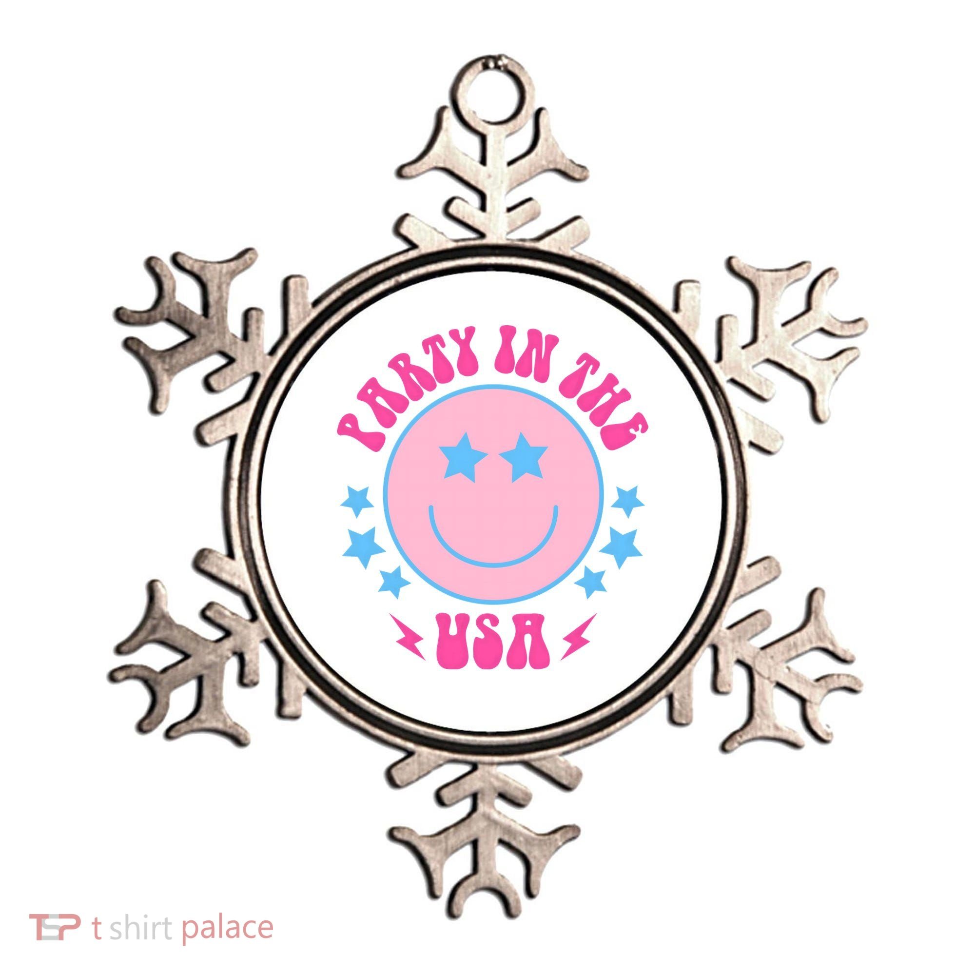 Party In The USA Retro Star Smile Ornament