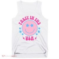 Party In The USA Retro Star Smile Tank Top thumb 0