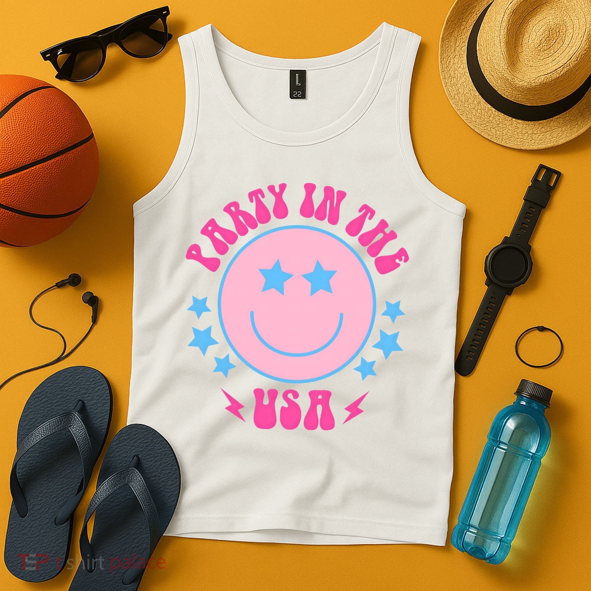 Party In The USA Retro Star Smile Tank Top
